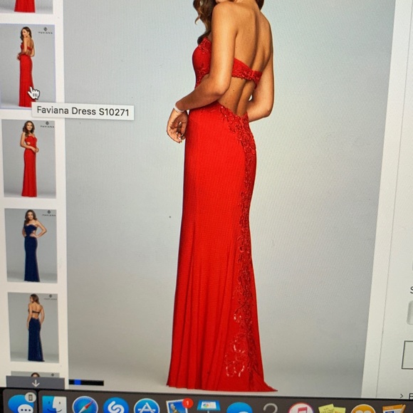 STUNNING RED FAVIANA PROM DRESS - Picture 2 of 5